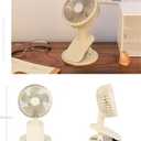 2 x Rechargeable Clip On Small Fan with LED Light, 3 Modes, Outdoor Portable Small Fan That Can Be Clipped, Placed On the Desktop, and Held In Hand.