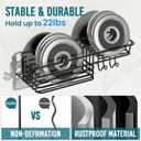 TAILI Shower Caddy Suction Cup with Hooks and Soap holder, Heavy Duty Bathroom Shower Organizer, No Drilling Bathroom Holder with Large Capacity, Metal Black Storage Basket