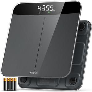 Bathroom Scales Digital Weight, Topnotch Quality 450lb Weight Scale, Most Accurate to 0.05lb, Automatic Weighing Scale for Body Weight, Baby, Pet, Larger LED, Sturdy and Durable Base Machine (Black)