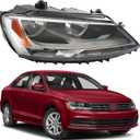 LABLT Passenger Side Headlight Assembly Replacement for Jetta 2011-2018 Halogen Model Right Side Headlamps Replacement for VW2503146