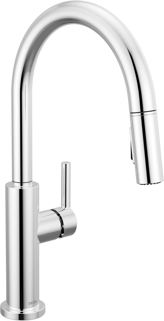Delta 19867LF Nicoli 1.8 GPM Single Hole Pull Down Kitchen Faucet - Includes Escutcheon - Chrome