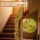 Riceshoot 6ft Thanksgiving Garland Decor Bog Pimpernel Garland Fall Small Leaf Autumn Decor for Harvest Thanksgiving Wedding Indoor Outdoor Decorations Table Centerpiece