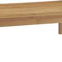Modway Upland Teak Wood Outdoor Patio Coffee Table in Natural
