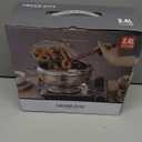 Deep Fryer Pot, 304 Stainless Steel Japanese Frying Pot with Oil Drain, Temperature Control and Lid, Tempura Deep Fryer Pot for Kitchen Stove/Induction Cooker French Fries Fryer Chicken 9.4"