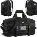 ETRONIK Gym Bags for Men Women, Carry On Luggage 22x14x9 Airline Approved, Tactical Duffle Bag with Shoe Compartment, 3 in 1 Carry on Travel Backpack with Wet Pocket, Weekender Overnight Bag, Black