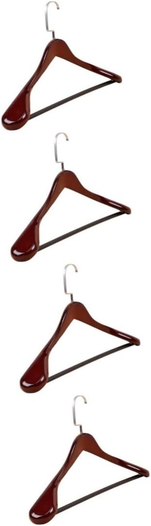 Coat Hangers, Mens Denim Jackets Skirt Hangers Wooden Hangers Coat Hangers (Brown, 4 pcs)