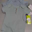 Kiddiezoom Newborn Baby Unisex Cotton One-Piece Bodysuits Baby Gift 3-Pack Baby Clothes (3-6 Months, Bds5325green)