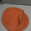 Braided Round Placemats Set of 6, Woven Washable Non-Slip Table Mats for Kitchen Dining, 15 Inch, Heat Resistant - Natural Fabric Indoor Outdoor Place Mats(Orange)