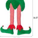 Geefuun 23 Christmas Elf Stuffed Legs Stuck Tree Topper Decorations -Xmas Holiday Indoor Outdoor Decor Party Ornaments and Decorations