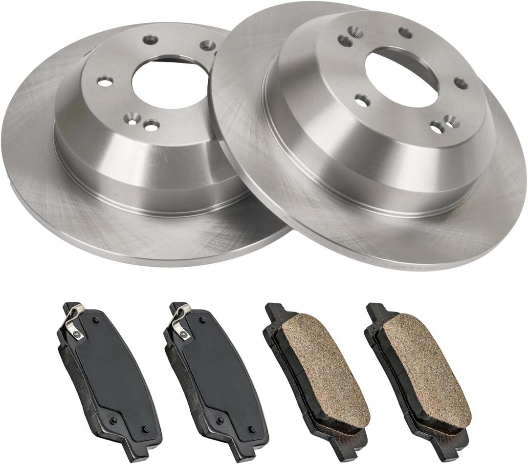 KAC - 302mm Rear Brake Kit for Rear for:2016-2019 Sorento, 2017-2018 Santa Fe Sport, Santa Fe, 2019 Santa Fe XL Disc Brake Rotors Ceramic Brakes Pads,6pcs,31553 D1916