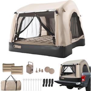 OPP ULITE Foldable Pickup Truck Bed Tent, Full Size Sportz Air Mattress, Camping & Outdoor Truck Tent, 2-Person Portable Includes Pillows & Glow-in-The-Dark Stakes, tw"