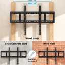 Heavy Duty Fixed TV Wall Mount for 48-150 Inch Large TVs up to 330lbs & 900x600mm VESA, Low Profile Slim TV Mount Bracket, Fits 16"/18"/24"/32" Wood Studs, for Most 65+ 75+ 85 86 90 98 100 120 150 TV