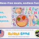 Disposable Placemats for Baby, Toddlers and Kids, 40 Disposable Baby Placemats for Restaurant, Dining Table & Travel, Learning Placemats for Kids, Toddler Travel Essential, Mermaids ABC & Numbers