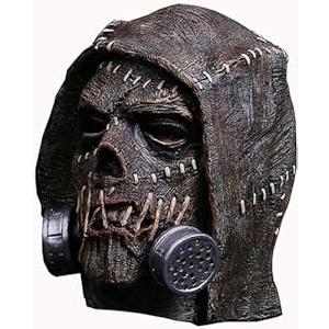 eLymwoo Arkham Scarecrow Latex Mask Knight Helmet Halloween Party Performance Prop Costume