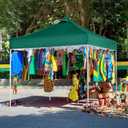 Forest Green Commercial Replacement Canopy Top for 10x10 Straight Leg Pop Up Canopy Tent with Air Vent