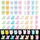 68 PCS Mini Resin Craft Luminous Cat Dark Glow Figurines DIY Garden Miniature Decor Landscape Cute Animals Dollhouse Terrarium Party Easter Christmas Rnament(Orange Cat, Curly Eared Cat, Hairless Cat)