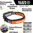 Klein Tools 56308 Rechargeable Headlamp with Strap, 575 Lumens, Wide-Beam LED, All-On or Direct Focus Modes, for Work and Outdoors
