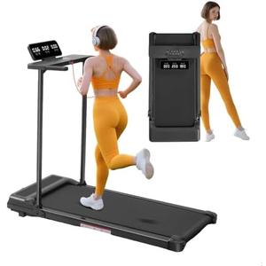 Folding Walking Pad Treadmill with Handle Bar, 3.5HP Compact Portable Foldable Walking Pads Treadmill with Handles, Electric Small Treadmills for Home Office Apartment, LED Display, 400 LBS Capacity