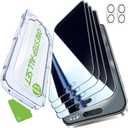 iGluz 4+2 Pack for iPhone 16 Privacy Screen Protector with Camera Lens Protector 6.1 inch,9H+Tempered Glass[12FT Military Grade Shatterproof &100% Anti-Spy],3D Micro-Curved Edges[Longest Durable]
