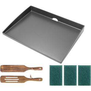Flat Top Grill Griddle with Accessories Kit for Blackstone 22 inch Table Top Griddle, Heavy Duty Cast Iron, Compatible with Camping and Outdoor Cooking (24" x 20" x 4")