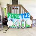 JeVenis Golf 40th Birthday Decorations Men 40th Birthday Decorations Foretee-Tee Birthday Banner 40th Golf Theme Birthday Party Decoration