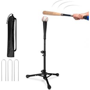 Kids Baseball Tee, 20.87 to 31.29 Inches Batting Tees for Baseball with Carry Bag, Portable Stable Baseball Tees for Hitting, Tripod Tanner Tee for Baseball Practice Stand Aged 3-8 Years
