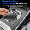 Car Center Console Gear Shift Panel Protector Cover Silicone Sticker Interior Washable Wrap Kit Fit for Mercedes Benz GLC X254 GLC260 GLC300 GLC300e GLC43 AMG 2023 2024 2025 Accessories, Black
