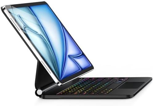 GGQFGTOJ Keyboard Case for iPad Air 13 inch (M3 2025/M2, 2024),iPad Pro 12.9 inch (3/4/5/6th Gen)，Magic-Style Magnetic – Floating Cantilever Stand – Backlit Keyboard Case with Multi-Touch Trackpad