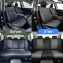 Coverdream Camry Seat Covers Full Set for 2025 2026 Toyota Camry Hybrid (LE,SE,Nightshade),Fully Covered,Luxury Waterproof Leather Car Seat Protector(Black/Gray)