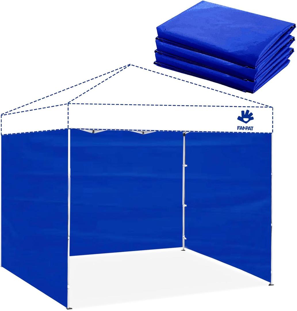 Fanpat Instant Canopy Tent Sidewalls for 10x10 Pop Up Canopy Waterproof,99% UV Protection，  Piece Sidewalls, Blue(3PCS Sidewall Only, Canopy Tent NOT Included)