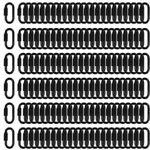 200PCS 1.57 Inch Quick Link Chain Connectors (5/32") - 304 Stainless Steel Small Locking Carabiner Clips - Heavy Duty 500LB Capacity for Hammocks, Swings, Shade Sails, Dog Leads, DIY Projects