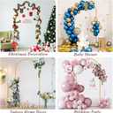6.6FT Metal Wedding Arch Stand Gold Square Arched Backdrop Frame for Party Ceremony Valentines Day Birthday Bridal Baby Shower Garden Floral Balloon Arch Decoration