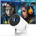 Mini Projector with Wifi 6 and Bluetooth5.4, Portable Projector 4K Support, Android 14 Smart Proyector with 200ASIN & Auto Keystone, Alwtniet HY300Utral Small Proyector for Bedroom, Movie, Outdoor