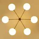 Lighting Replacement Glass Lampshade 4 Inch Milky White Glass Globe Cover Round Dome 0.8 Inch Fitter for G9 Bulb Replacement (Milky White)