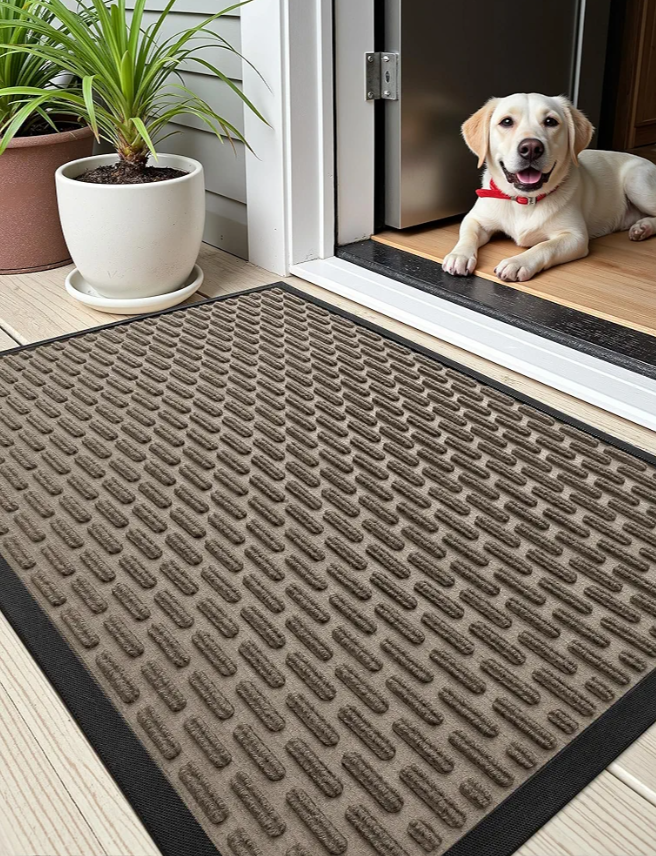 Color&Geometry Large Outdoor Mat for Front Door Home Entrance Outside Entry Patio Waterproof Heavy Duty Doormat Outdoor Floor Welcome Matt - 24"x48" Brown