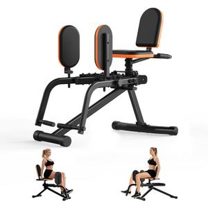 HXD-ERGO Hip Abductor/Adductor Machine for Home Gym, 6-Level Glute Machine & Thigh Workout Equipment, Booty Builder with Plush Padding, Compact Leg Exercise Euipment for Women & Men