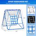 Volleyball Baseball Rebounder Net, Softball Rebounder Pitchback Net Quick Adjustments, Quick Adjustments Lacrosse Bounce Back Practice Equipment, Ideal for Outdoor Indoor and Backyard Training (5FTx4FT)