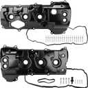 WATERWICH Aluminum Valve Cover Left Right with Gaskets Compatible with 2013-2016 Ford F-150, Expedition, Transit, Navigator 3.5L Replacement for BL3Z-6582-H, DL3Z-6582-C