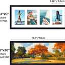 Giftgarden 4x6 Picture Frame Collage 4 Opening, 8x20 Frame Matted to Four 4x6 Photos with Mat for Wall Display, Black