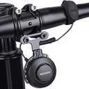 Electric Bike Horn 120dB - 4 Sound Modes & Volume Adjustable, Suspension Mounted Bicycle Horn with Rechargeable Battery, Bike Bell for Adults Kids Bike/Ebike/Scooter, Waterproof Bike Accessories