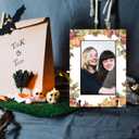 Autumn Leaves Pumpkin Wooden Photo Frame, 4x6 Picture Frame with Stand for for Fall Gifts Desktop Use, Home Office Desk Decorations, Appreciation Gifts For Dad, Mom, Grandparents