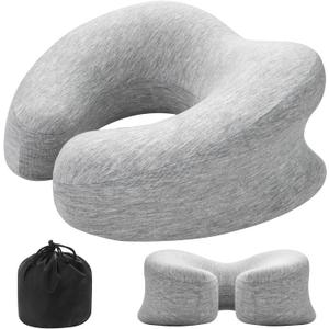 UlaekBreathe Easy Face Down Pillow,Desk Napping Pillow,Massage Face Down,Comfortable Breathable Cover,Ergonomic Multi-Use Comfort for Home, Airplane, Salon (Light Gary)