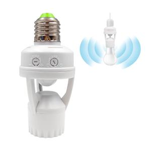 Motion Sensor Light Socket E26 Edison Screw in Adapter for Automatic Light Control, Easy Install and Adjustable Duration Ideal for Outdoor Indoor Garage Light, for Basement (1PCS)