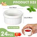 Amyhill 12 Pcs 1 oz Mini Ramekins Small Porcelain Tiny Dipping Sauce Cups Dessert Cups Exactly Designed for Souffle Dish Salsa and Jams