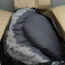 Bedsure Calming Dog Bed for Large Dogs - Donut Washable Large Pet Bed, 36 inches Anti-Slip Round Fluffy Plush Faux Fur Dog Bed, Fits up to 80 lbs Pets, Pale Grey