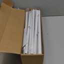 5/8” Diameter Curtain Rods 30-90 Inch, for 3084 Inch Windows, Adjustable Splicing White Curtain Rods for Windows with Brackets, Window Rod Long Small Curtains Rod, 2 Pack