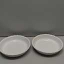 Ceramic Pie Dish Set of 2,9 Inch Deep Baking Dishes, 36oz Each,Embossed Floral & Dotted Pattern Pie Plates,Oven, Microwave & Dishwasher SafeElegant Kitchen Gift Set (Mixed Embossment)