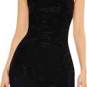 Forever 21 Women's Rhinestone Cutout Mini Dress (Black, S)