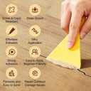 Wood Filler, 2 Pack Water-Based Wood Putty, Paintable & Stainable Wood Repair Kit, Shrink & Crack Resistant, Wood Furniture Repair Putty, Quick Repair for Cracks, Holes and Damage (7.4 oz)