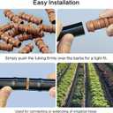 20-Pack Drip Irrigation Barbed Coupling Fittings, Fits of 1/2, 17mm .600 ID Drip Tubing